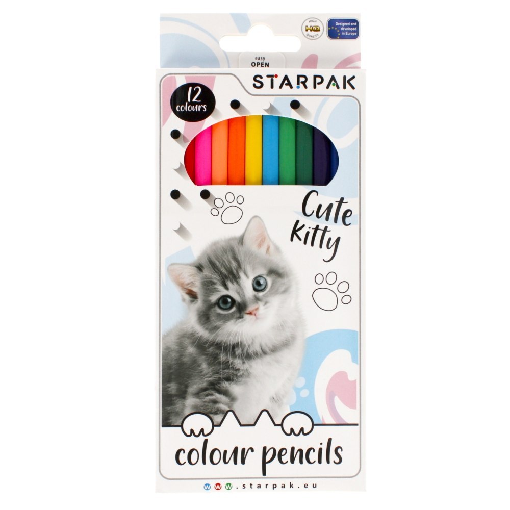 CRAYONS 12KOL/180 KITTY PUD 12/144 STARPAK 438364